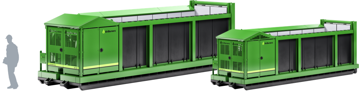 Roll-on / Roll-off Air Curtain FireBox by Air Burners, Inc.
